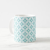 Retro-Tasse, Aquamarin Kaffeetasse (Vorderseite Links)