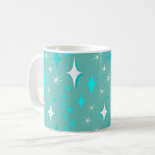 Retro-Tasse Aquamarin und White Star Kaffeetasse (Vorderseite Links)