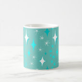 Retro-Tasse Aquamarin und White Star Kaffeetasse (Mittel)