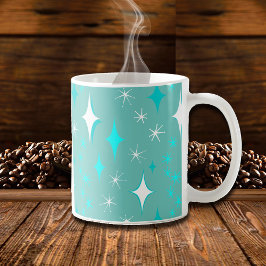 Retro-Tasse Aquamarin und White Star Kaffeetasse