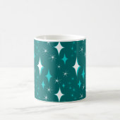 Retro-Tasse Aquamarin und White Star Kaffeetasse (Mittel)