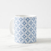 Retro-Tasse, blau Kaffeetasse (Vorderseite Links)