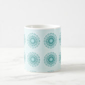 Retro Tasse der Flora, Aquamarin (Mittel)