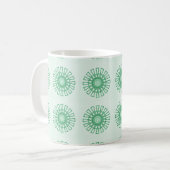 Retro Tasse, Kelly Green Kaffeetasse (Vorderseite Links)