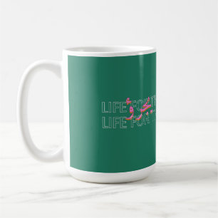 Retro-Tasse 'Leben für diejenigen, die es wagen' Kaffeetasse