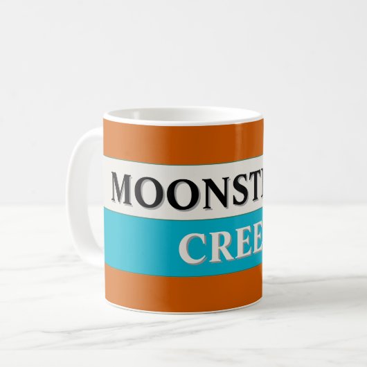 Retro-Tasse "Moonstream Creek" Kaffeetasse (Vorderseite Links)
