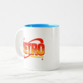 Retro-Tasse. Zweifarbige Tasse (Vorderseite Links)