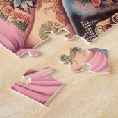 Retro-Tätowierte Pin-up Puzzle (Seite)