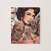 Retro-Tätowierte Pin-up Puzzle (Vertikal)