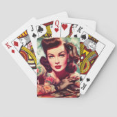 Retro tätowierte Pin-up Spielkarten (Rückseite)