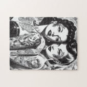 Retro-Tätowierte Pin-ups Puzzle (Horizontal)