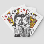 Retro-Tätowierte Pin-ups Spielkarten (Rückseite)