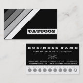 Retro TÄTOWIERUNG stripes Loyalitätskarte Treuekarte (Vorne/Hinten)