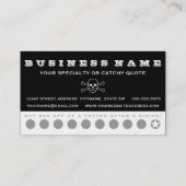 Retro TÄTOWIERUNG stripes Loyalitätskarte Treuekarte (Rückseite)