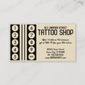 Retro-Tätowierungsprogramm Treuekarte (Rückseite)