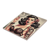Retro Tatto Goth Girl Fliese (Seite)