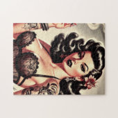 Retro Tatto Goth Girl Puzzle (Horizontal)
