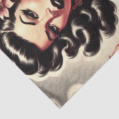 Retro Tatto Goth Girl Seidenpapier (Ausschnitt)