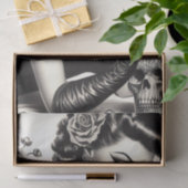 Retro Tattoed Goth Button-up Seidenpapier (Geschenk)