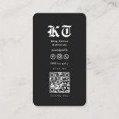 Retro Tattoo Artist Black Lila Pink Visitenkarte (Rückseite)