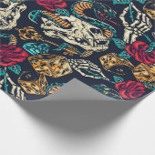 Retro Tattoo Design Geschenkpapier (Ecke)