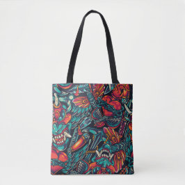 Retro Tattoo Design Tasche