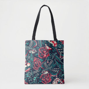 Retro Tattoo Design Tasche
