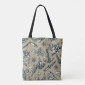 Retro Tattoo-Design Tasche (Rückseite)