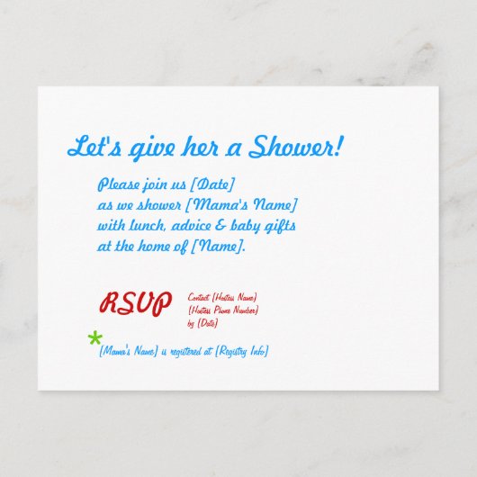 Retro Tattoo Kinderdusche Einladungen (Rückseite)