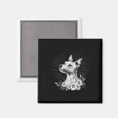 Retro Tattoo Style Fox Terrier Dog Lover Magnet (Vorderseite/Rückseite)