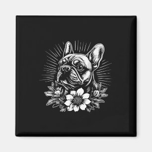 Retro Tattoo Style French Bulldog Dog Lover Magnet