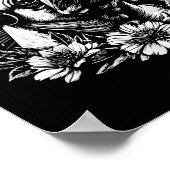 Retro Tattoo Style Mops Lover Dog Poster (Ecke)