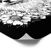 Retro Tattoo Style Spitz Dog Lover Poster (Ecke)
