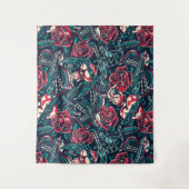 Retro Tattoo Themed Wandteppich (Vorderseite)