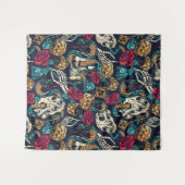 Retro Tattoo Themed Wandteppich (Vorderseite (Horizontal))