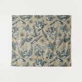 Retro Tattoo Themed Wandteppich (Vorderseite (Horizontal))