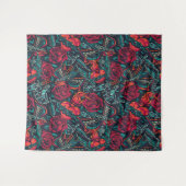 Retro Tattoo Themenband Wandteppich (Vorderseite (Horizontal))