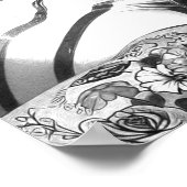 Retro Tattooed Button-up Poster (Ecke)