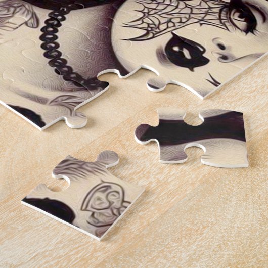 Retro Tattooot Button hoch Puzzle (Seite)