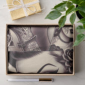 Retro Tattooot Button hoch Seidenpapier (Geschenk)