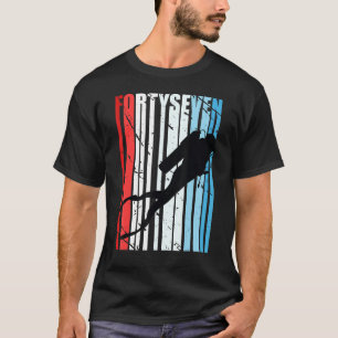 Retro-Tauchen zum 47. Geburtstag Tiefsee-Taucher W T-Shirt