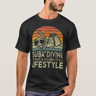 Retro-Taucher-Lebensstil-Taucher T-Shirt