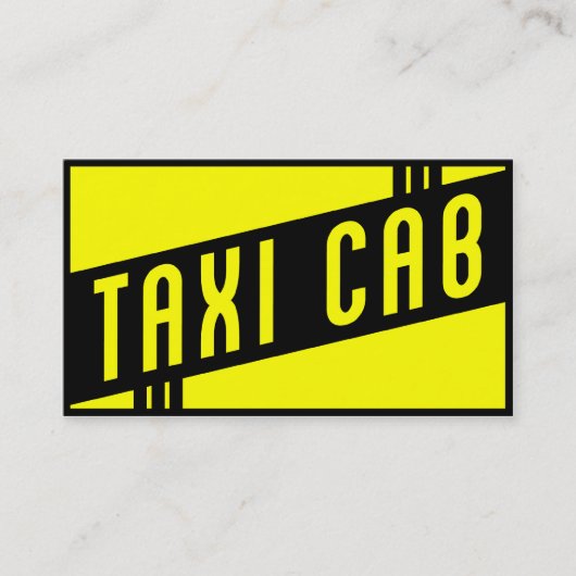 Retro Taxi Visitenkarte (Vorderseite)