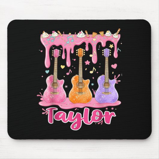 Retro Taylor Ice Cream Dripng Groovy 80's Women Me Mousepad (Vorne)