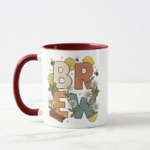 Retro Tea Brew Herb Design Tasse (Links)