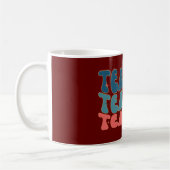 Retro Teacher Colorful School Lehrer Kaffeetasse (Links)