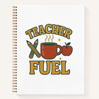 Retro Teacher Fuel Notebook - Funny Teacher Gift J Notizblock
