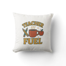 Retro Teacher Fuel Throw Kissen - Funny Teacher Gi