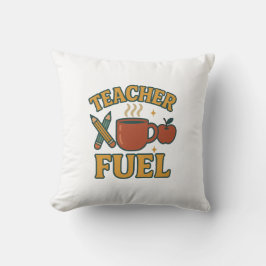 Retro Teacher Fuel Throw Kissen - Funny Teacher Gi