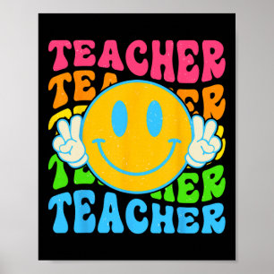 Retro Teacher Happy Smile Face - Grundschule Poster